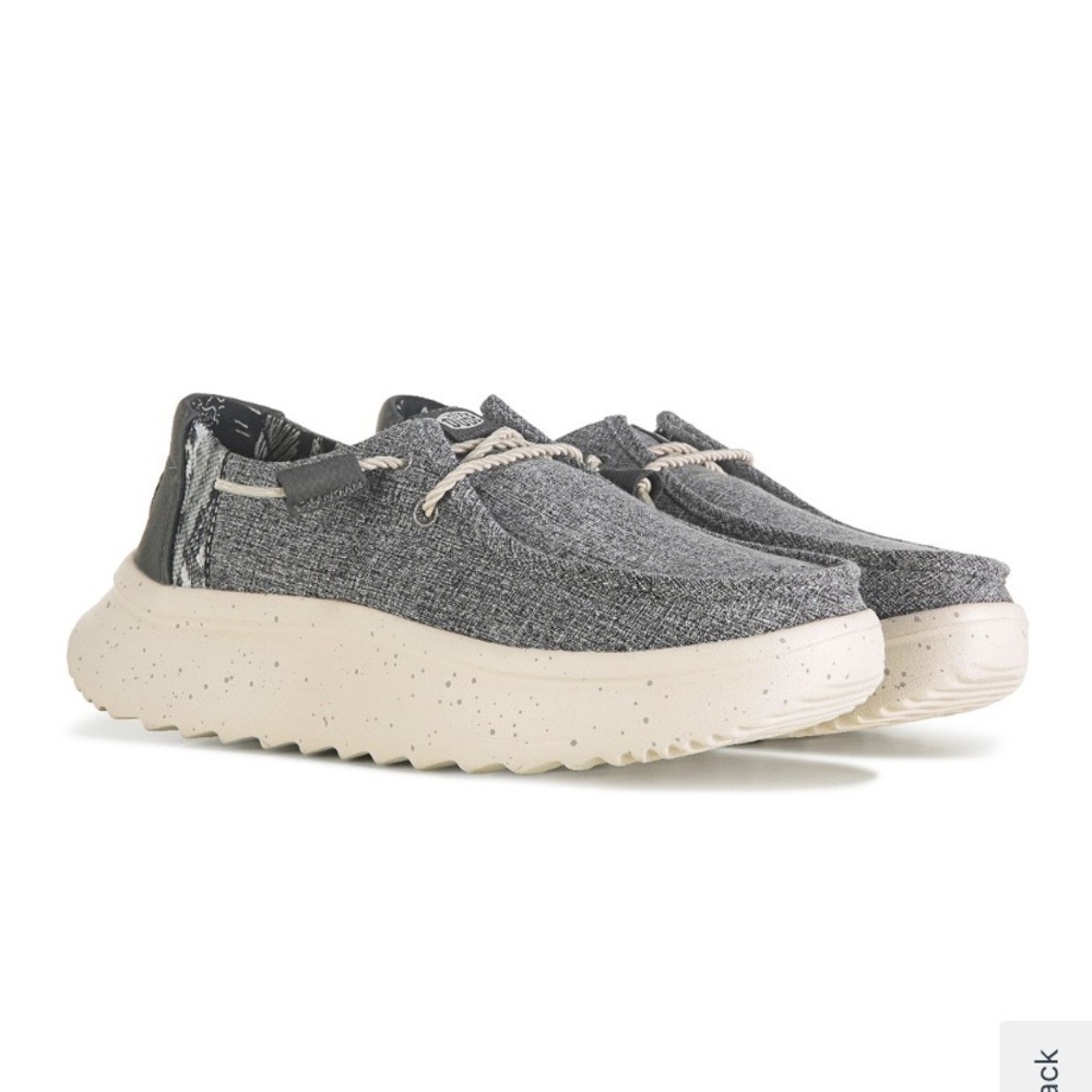 Hey Dude Women's Gray and Cream Shoes